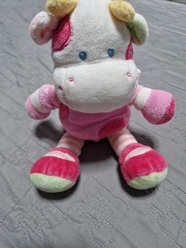 Doudou vache kiabi rose vert - doudou,