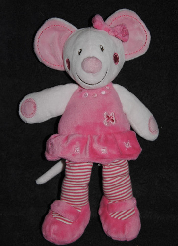 Doudou souris mimi rose - 🍀doudou,
