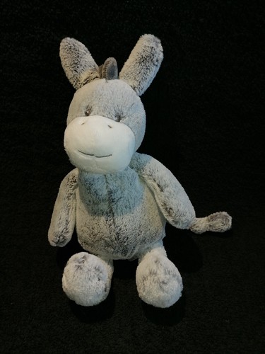 Doudou peluche âne gris - ,