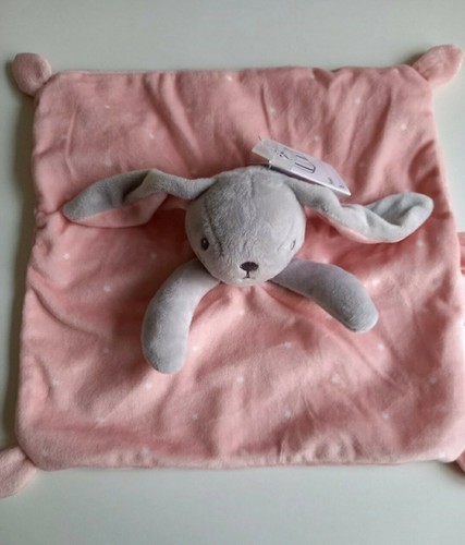 Doudou plat lapin - , gris