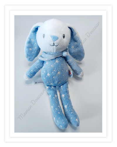 Peluche doudou lapin bleu - peluche/doudou,