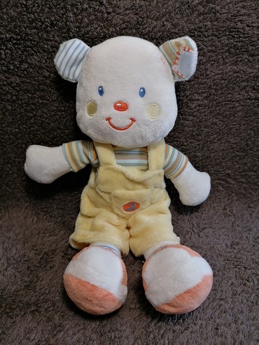 Doudou peluche ours salopette - doudou,